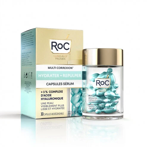 Roc Multi Correxion Hydrate & Plump siero viso 30 capsule