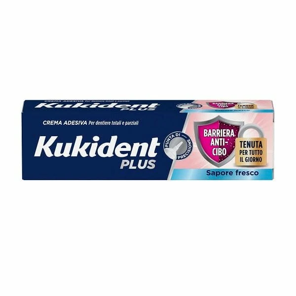 Kukident Plus Doppia Protezione crema adesiva gusto menta fresca 40g