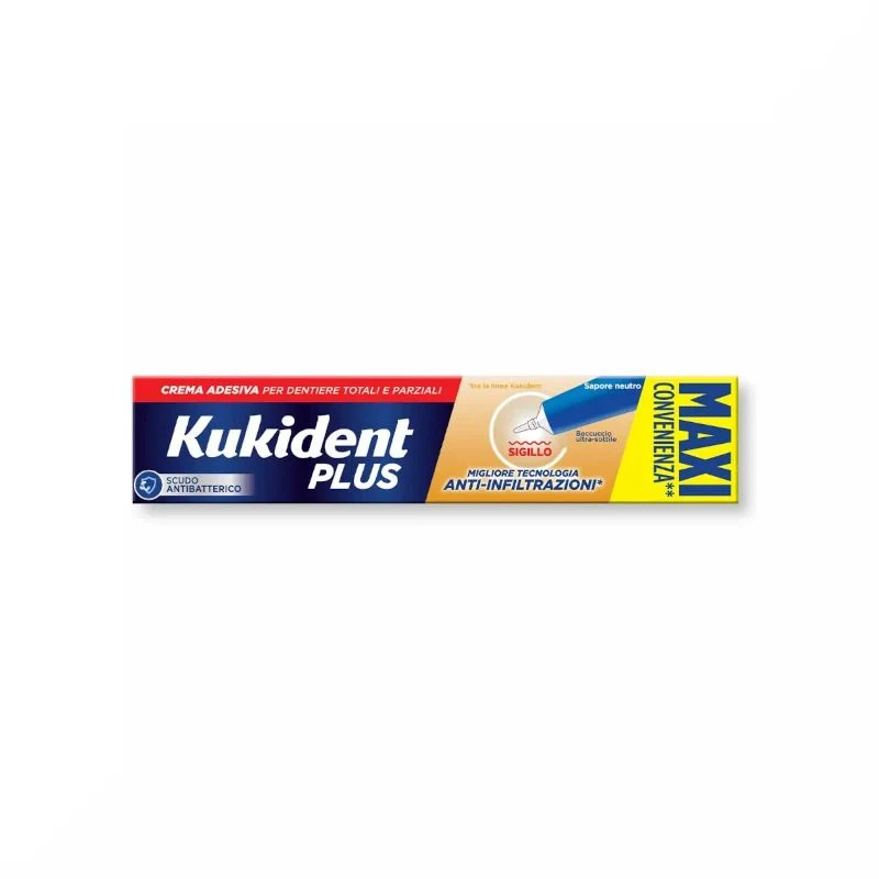 Kukident Plus Sigillo Crema Adesiva 57g Tenuta Forte Dentiere