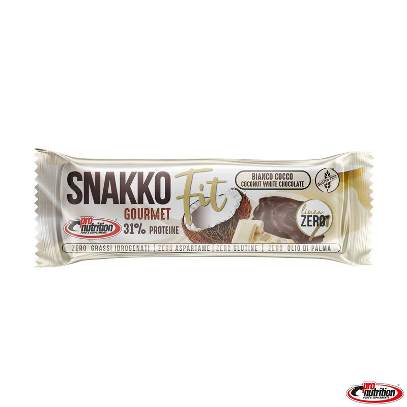 Pro Nutrition Snakko Fit Barretta Proteica Gusto Cioccolato Bianco & Cocco 30g