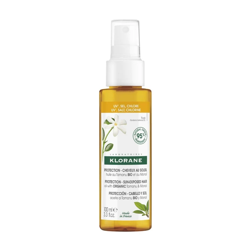Klorane Olio Solare per Capelli al Tamanu Bio e Monoï 100ml
