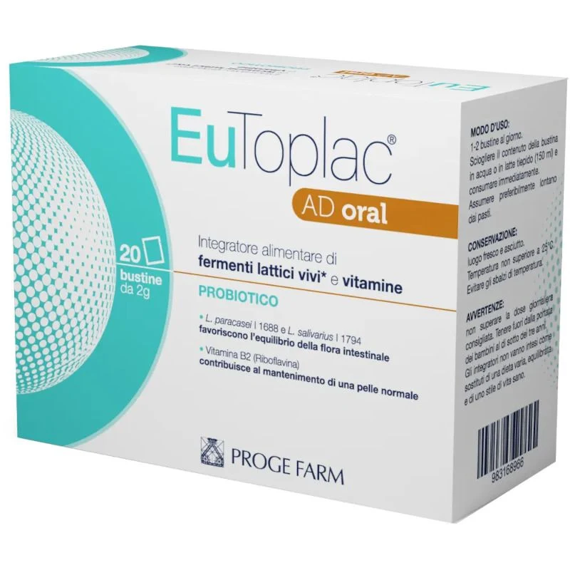 Eutoplac Ad Oral integratore alimentare 20 bustine