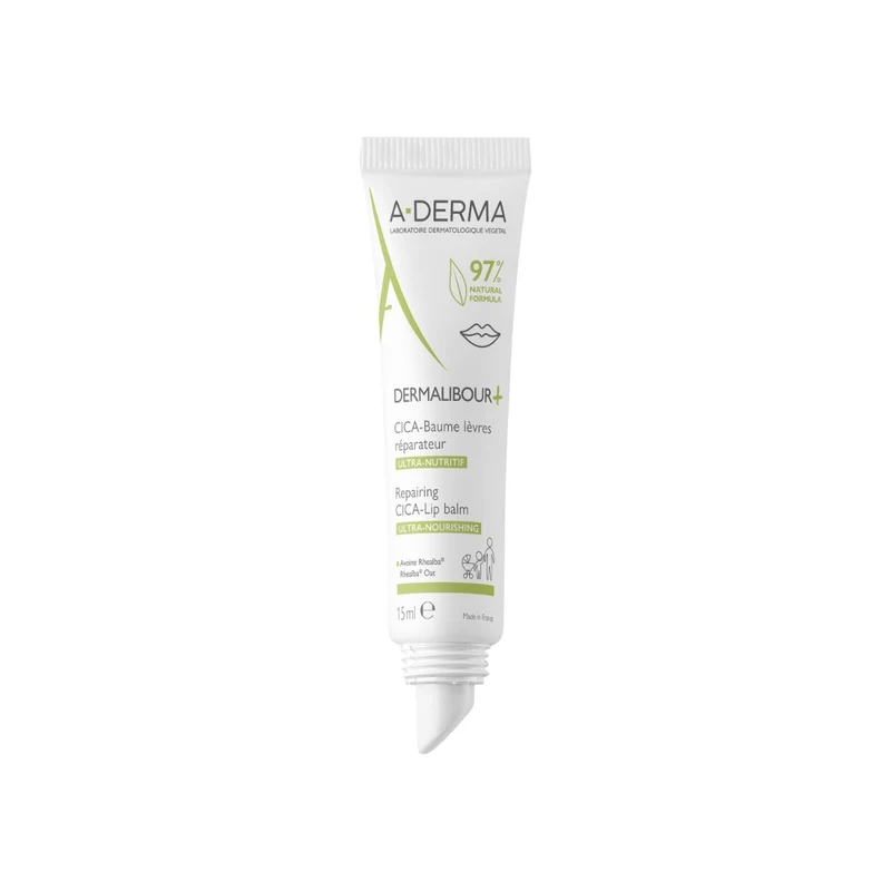 A-Derma Dermalibour+ Cica balsamo labbra ristrutturante 15ml