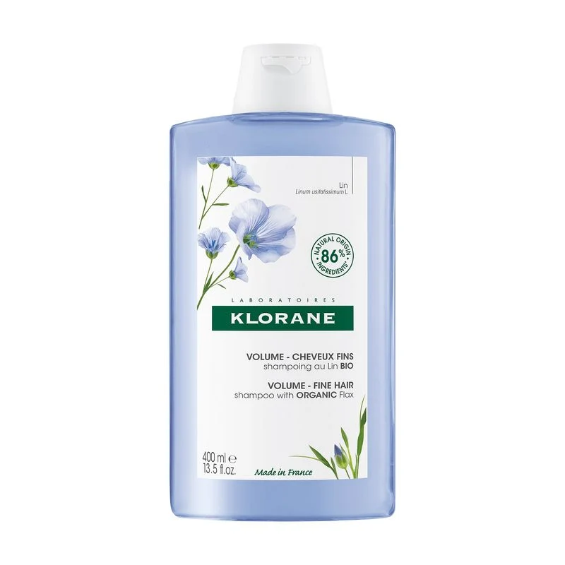 Klorane Shampoo alle fibre di Lino BIO capelli fini e sottili 400ml