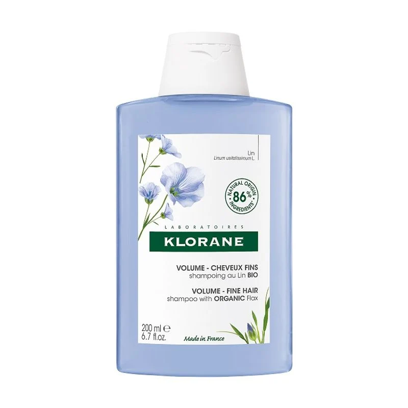 Klorane Shampoo alle fibre di Lino BIO capelli fini e sottili 200ml