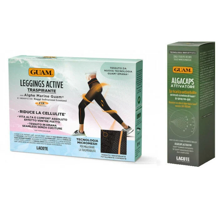 Guam Leggings Active Traspirante S/M + Algacaps Attivatore Spray Alghe Marine 100ml