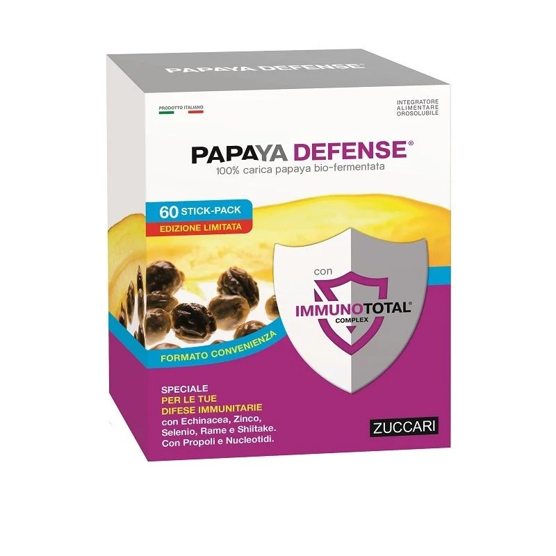 Zuccari Papaya Defense per le difese dell'organismo 60 stick-pack
