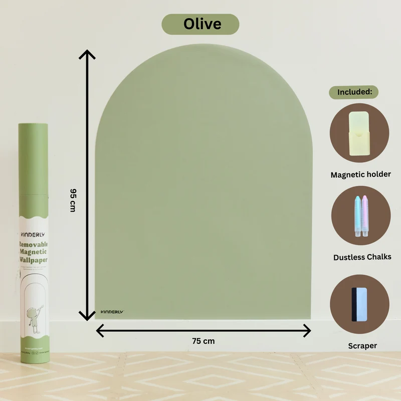 Kinderly - Lavagna Adesiva Magnetica - Olive