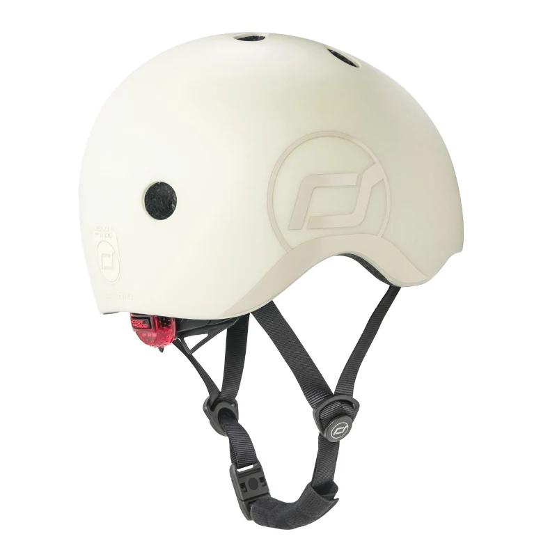 Scoot and Ride - Casco - tg. S-M - luce posteriore e chiusura magnetica - cenere Ash