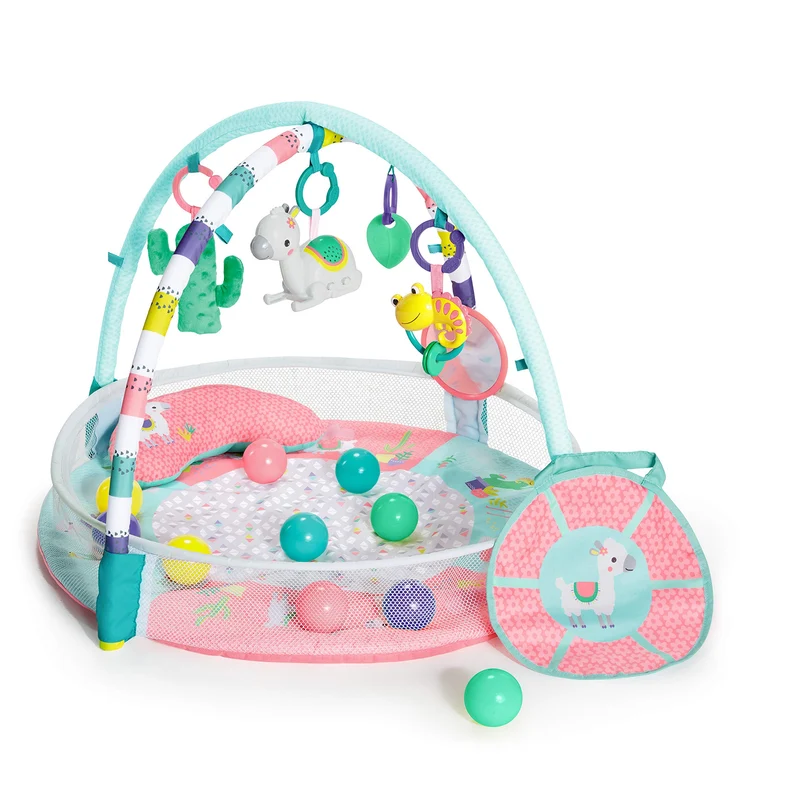 Bright Starts 12063, Palestrina Multiattività e Box 4-in-1, Rosa