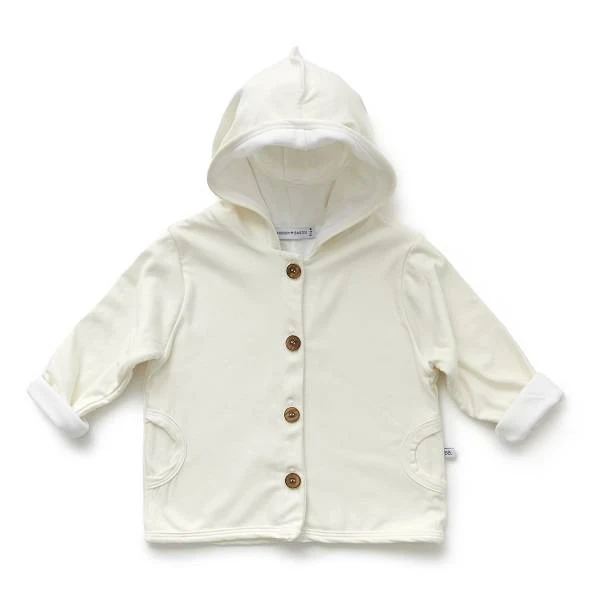 Bamboom Cardigan bambino con cappuccio Pure-DISPONIBILE 1M AZZURRO E 9-12 ROSA ANTICO