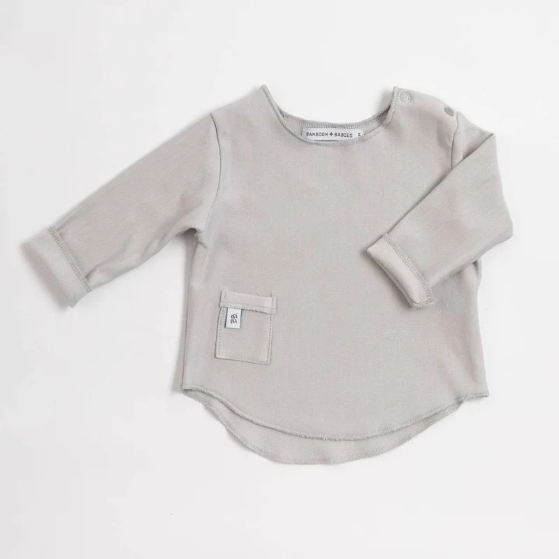 Bamboom Maglia (manica lunga) Pure DISPONIBILE IN 6M AZZURRO E 9-12 IN GRIGIO