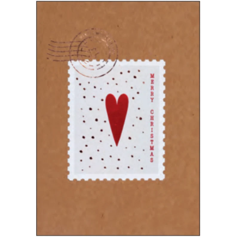 Räder - Biglietto di auguri - Natale - Francobollo con cuore