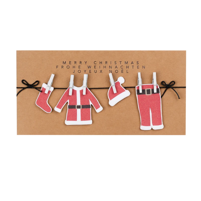 Räder - Biglietto di auguri - Natale - Filo e Mollette veri