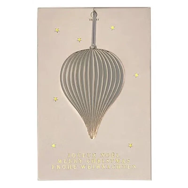 Räder - Decorazione da appendere in metallo - Mongolfiera Merry Christmas 9x14cm