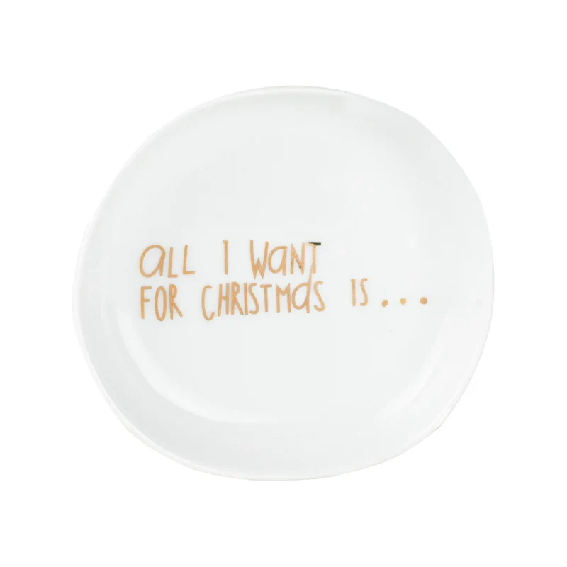 Räder - Ciotola svuotatasche in porcellana - All I want for Christmas is.. 10,5x2cm