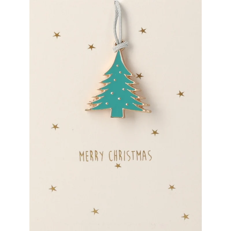 Räder - Decorazione da appendere in metallo - Albero Merry Christmas 6x8cm