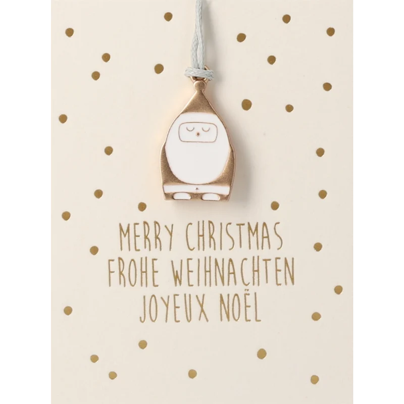 Räder - Decorazione da appendere in metallo - Babbo Natale Merry Christmas 6x8cm