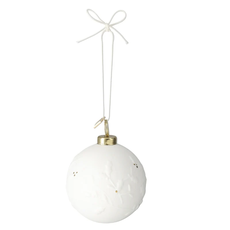 Räder - Pallina decorazione albero in porcellana - Vischio 6cm