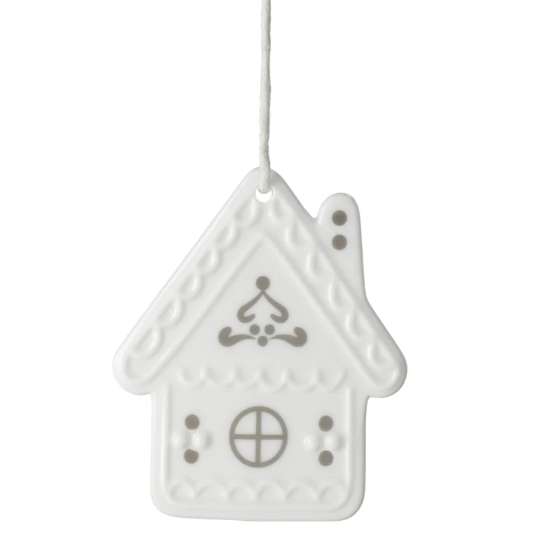 Räder - Decorazione da appendere in porcellana - Casetta Pan di zenzero (varie fantasie) 4,5cm