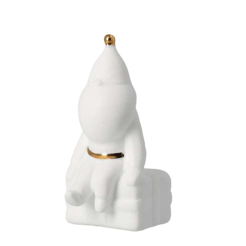 Räder - Miniatura in porcelana - Babbo Natale seduto sul regalo h7,8cm