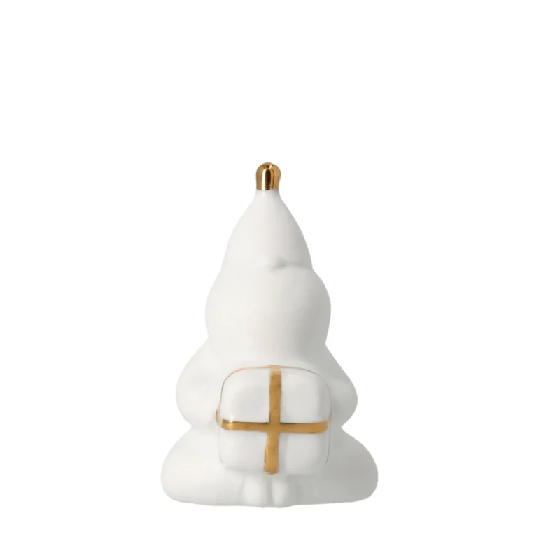 Räder - Miniatura in porcelana - Babbo Natale con regalo h5,5cm