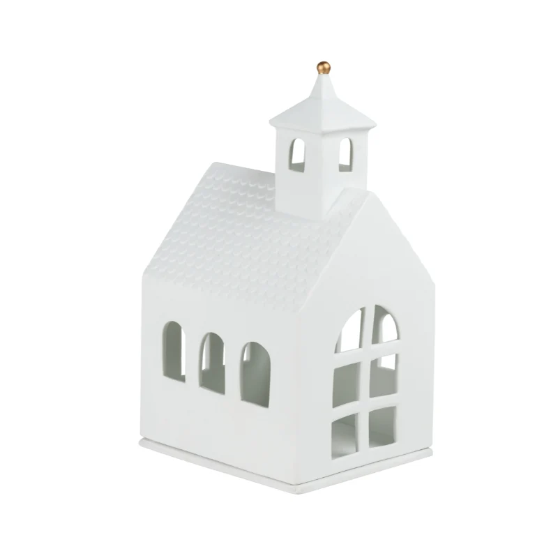 Räder - Casetta in porcellana portacandela tealight - Cappella 12,5x11x22,5cm