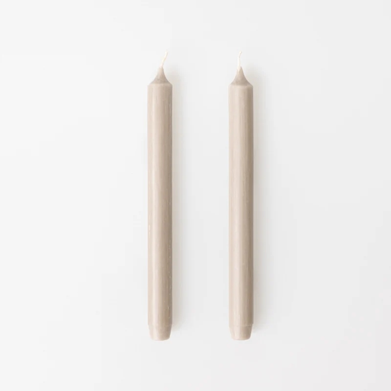 Räder - Set 2 candele - tortora 2,2x24cm