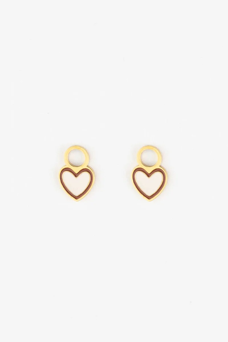 Mrs. Eartha - Charms coppia - Cuore Bianco
