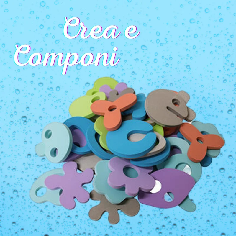 PUZZLE SCHIUMA Gioco per il Bagnetto Gioca & Componi Bo Jungle 36 PZ
