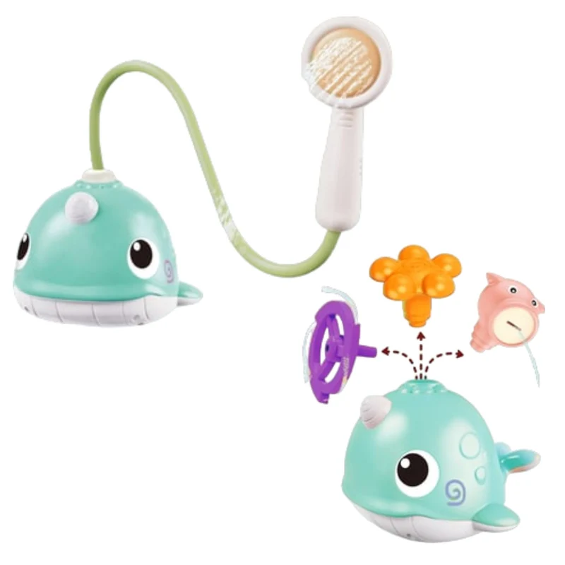 BALENA WALLY 4-in-1 Gioco per il Bagnetto Spruzza-Acqua Bo Jungle
