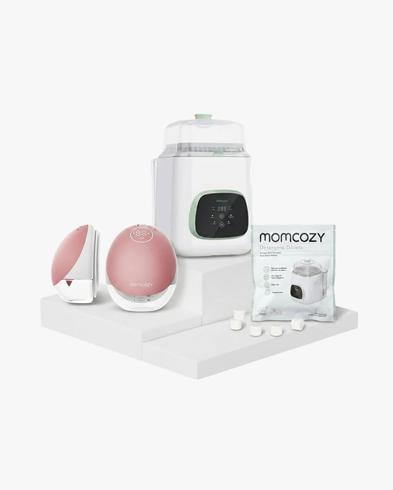 Kit Estrazione e Pulizia: Tiralatte M9, Lavabiberon e Pastiglie Detergenti