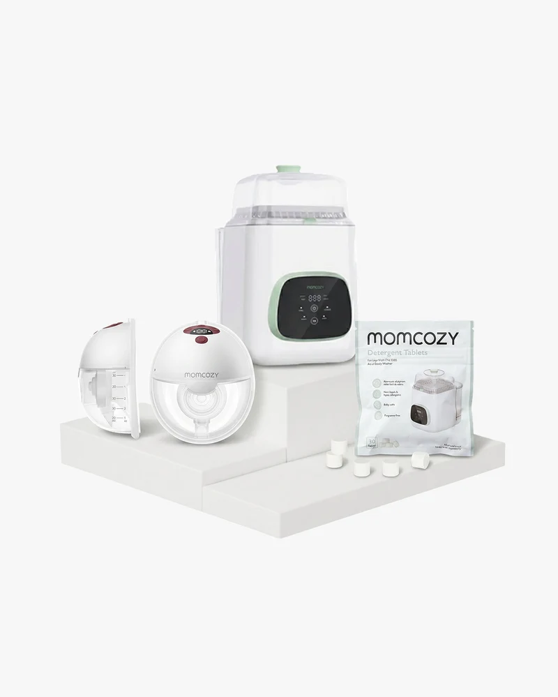 Kit Estrazione e Pulizia: Tiralatte M5 Smart, Lavabiberon e Pastiglie Detergenti