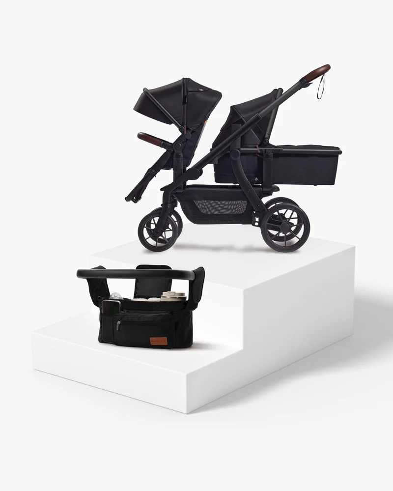 Outing Bundle: Momcozy ChangeGo Baby Stroller & Stroller Organizer with Cup Holders