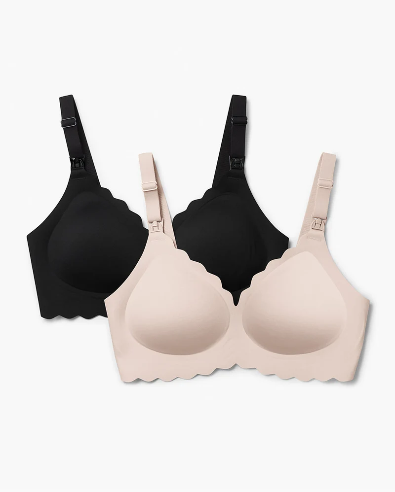 Jelly Strip - Reggiseno Allattamento Push-Up Floreale Senza Cuciture (Confezione da 2)