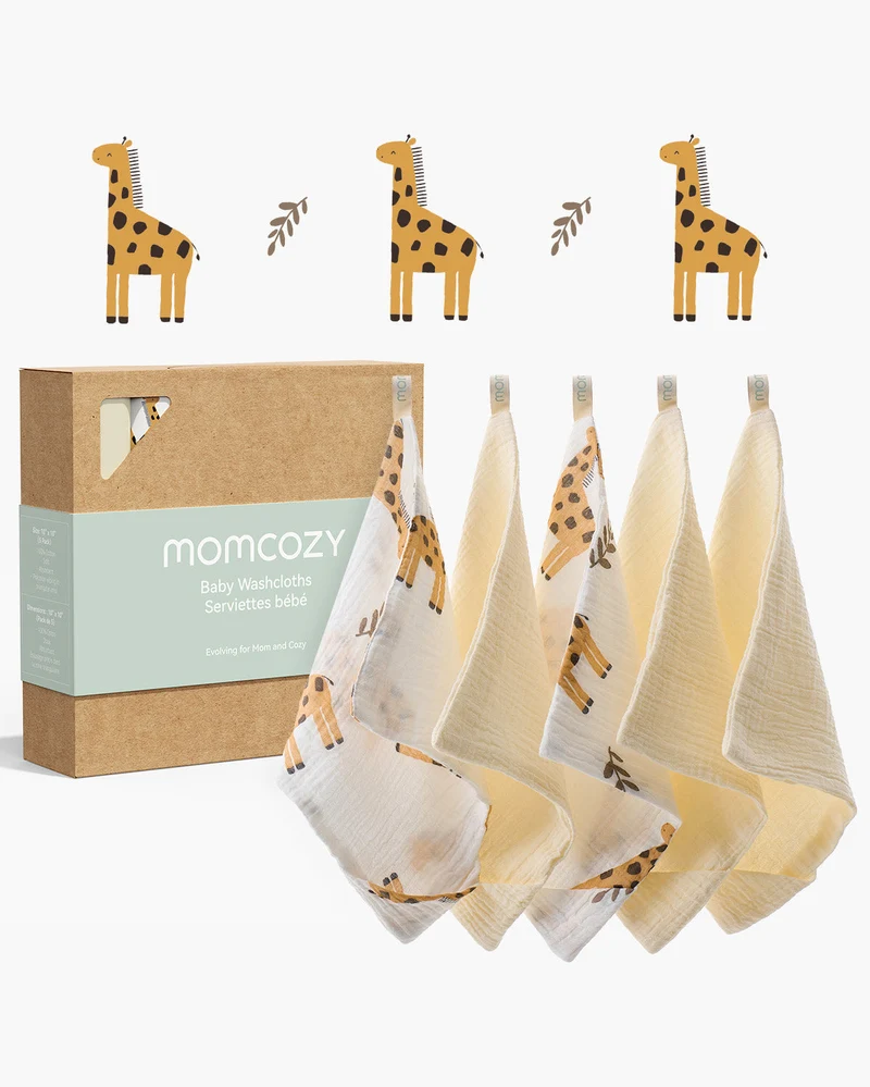 Momcozy Mussole Neonato in 100% Cotone – Morbide, 4 Strati