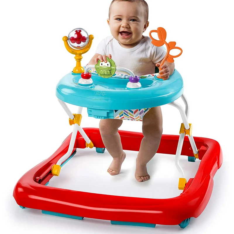 Girello LUXE ROSSO con Giochi Regolabile in Altezza