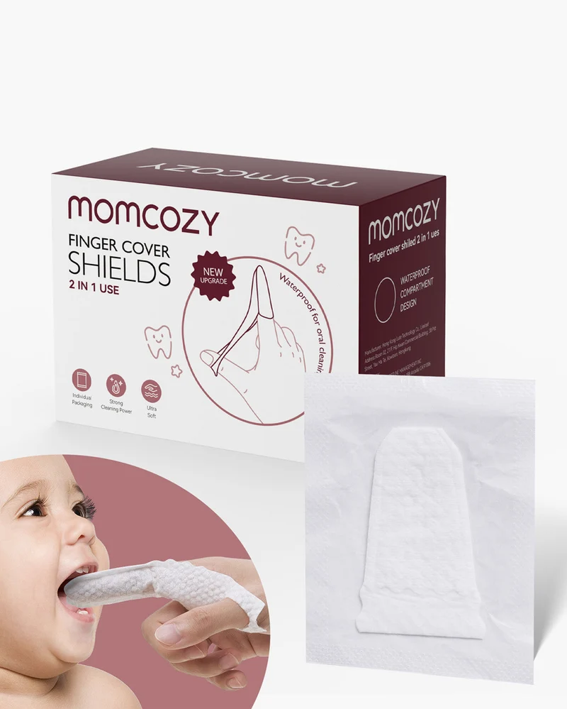 Serie Igiene Orale Momcozy: Salviette Dita (30 pezzi)