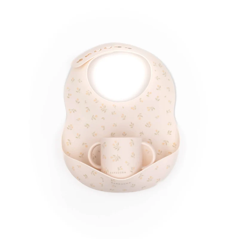Bamboom - Set Bavaglino in silicone e Tazza - Tulips