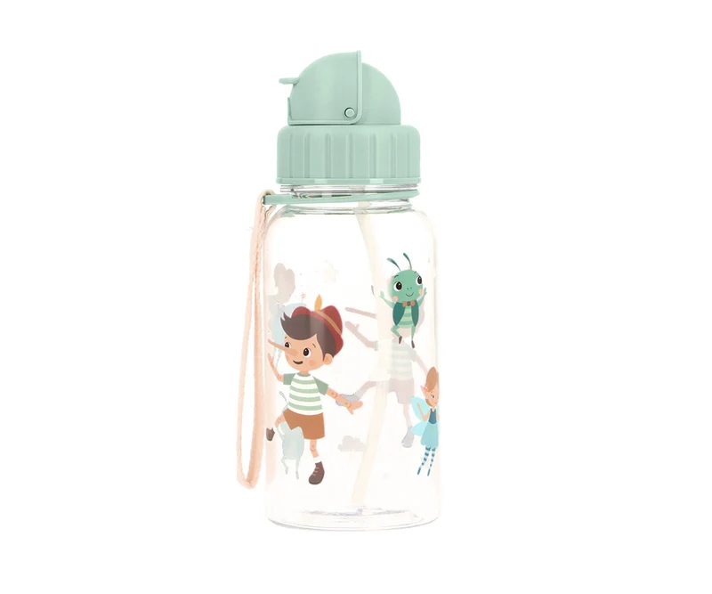 Tutete - Borraccia Tritan 500ml - Pinocchio con Cannuccia Silicone BPA Free
