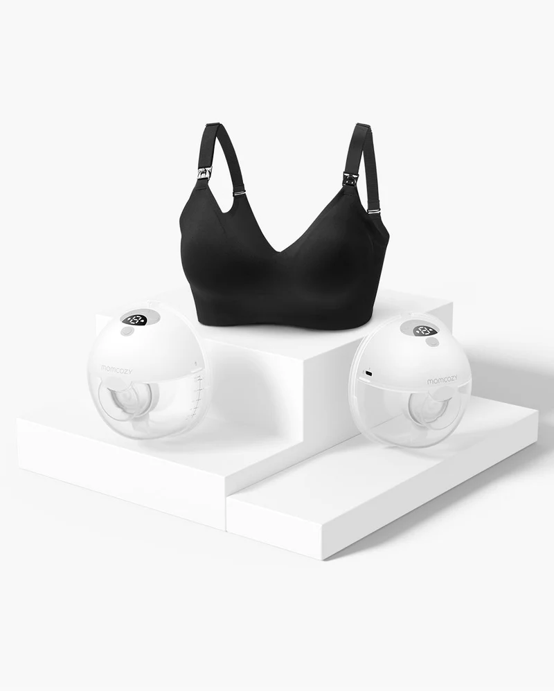 Kit Reggiseno M5 Smart: 2 Tiralatte Elettrici Indossabili M5 e 1 Reggiseno per Allattamento Comodo (YN21)