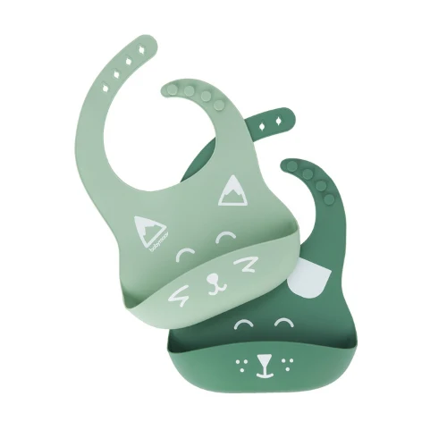 Set di 2 bavaglini in silicone BIB'ISY