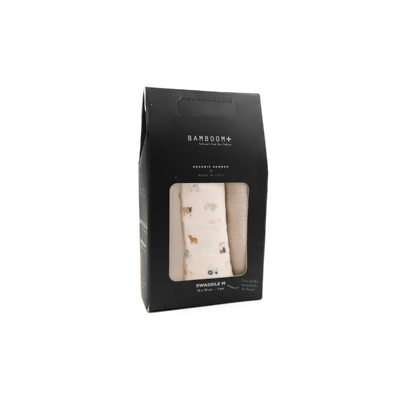 Bamboom - 3-pack Mussola 70x70 cm - The farm