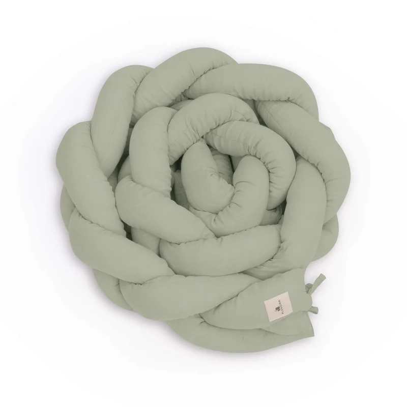 Treccia paracolpi per lettino (230 cm) verde-oliva · 669-156