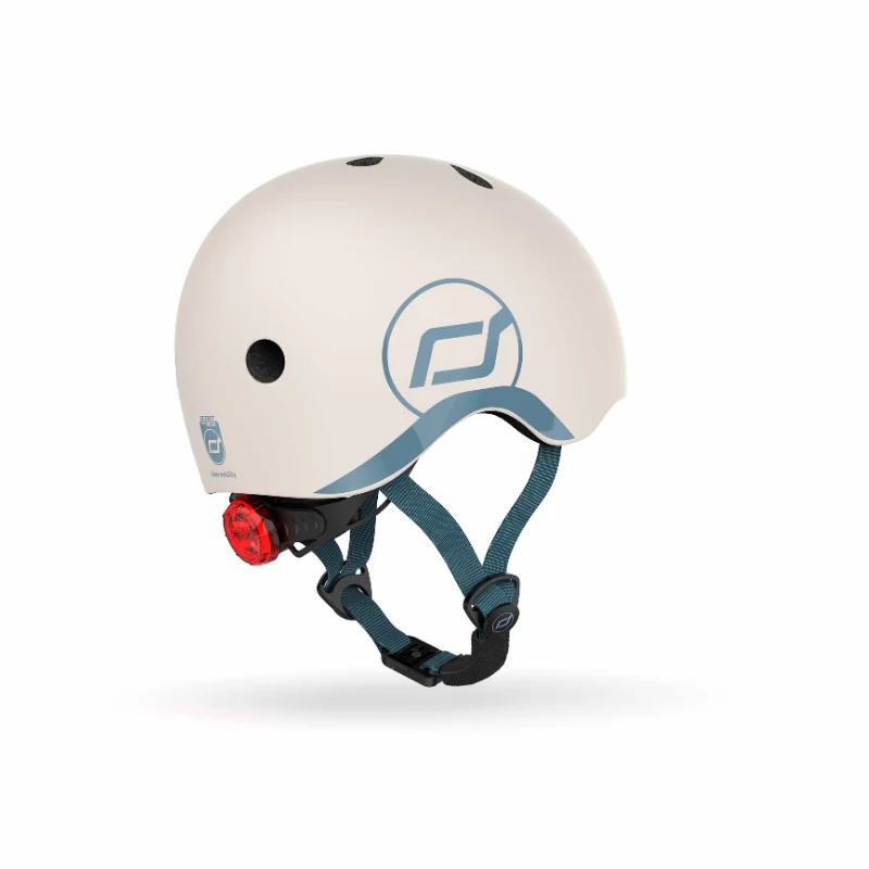 Scoot and Ride - Casco - tg. XXS-S - luce posteriore e chiusura magnetica - cenere Ash