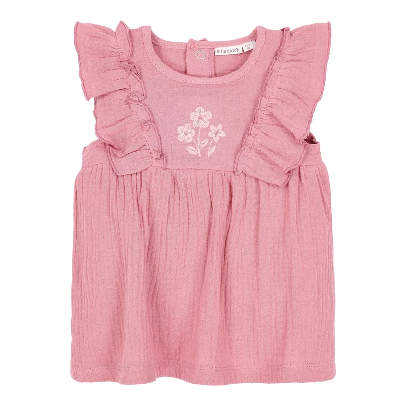Little Dutch - Abito con Bloomer Rosa Cipria
