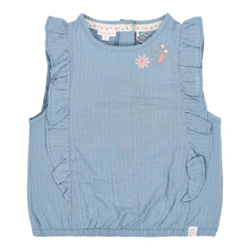 Little Dutch - Maglietta blu denim