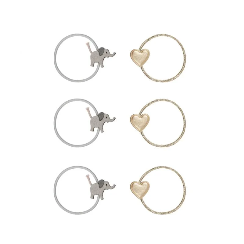 Mimi & Lula - 6-pack Elastici per capelli - Elefantino