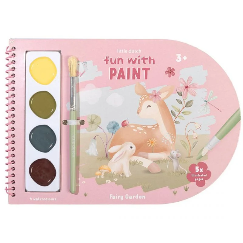 Little Dutch - Libro da colorare con acquerelli - Fairy Garden