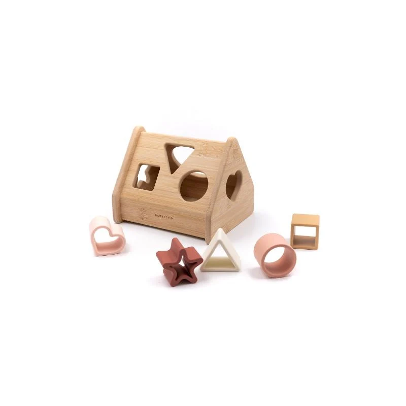Bamboom - Casetta in legno e silicone - Rosa